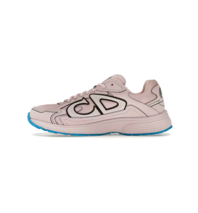 Dior Blush Pink Sneakers with CD Logo and Turquoise Outsole