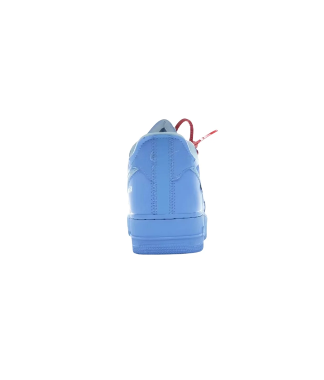 Nike Light Blue Low-Top Sneakers with Silver Swoosh and Off-White Detailing