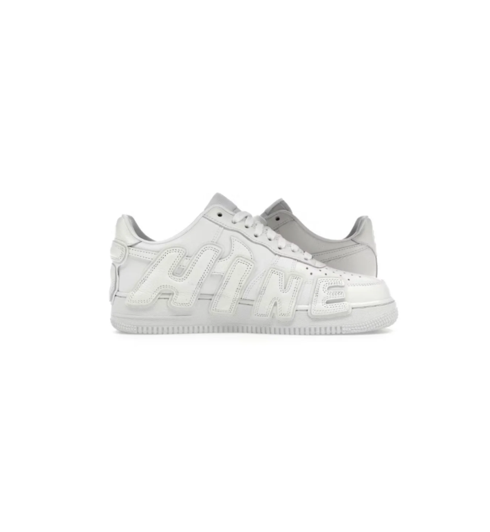White Low-Top Sneakers with Oversized AIR Lettering