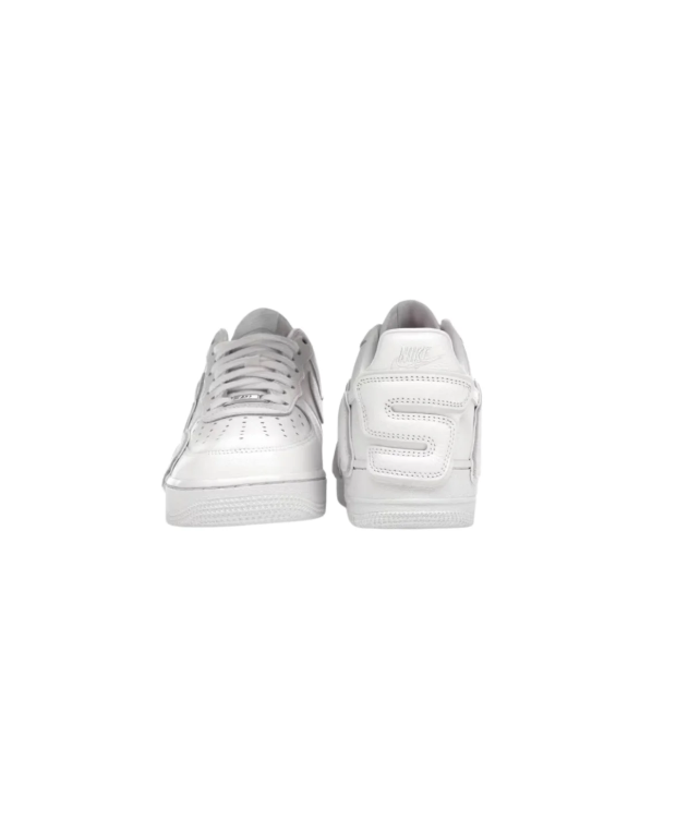 White Low-Top Sneakers with Oversized AIR Lettering