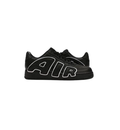 Black Low-Top Sneakers with White-Outlined AIR Lettering