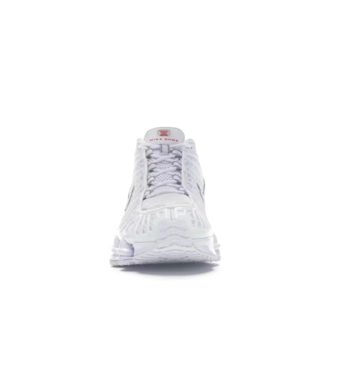 Nike White and Silver Sneakers with Sculpted Sole Columns