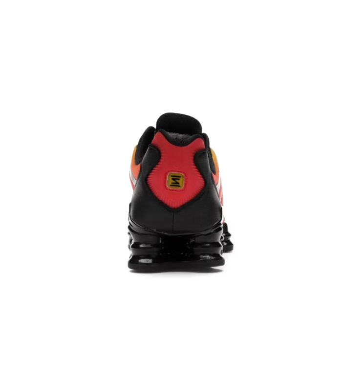 Nike Yellow and Orange Gradient Sneakers with Black Sole Columns
