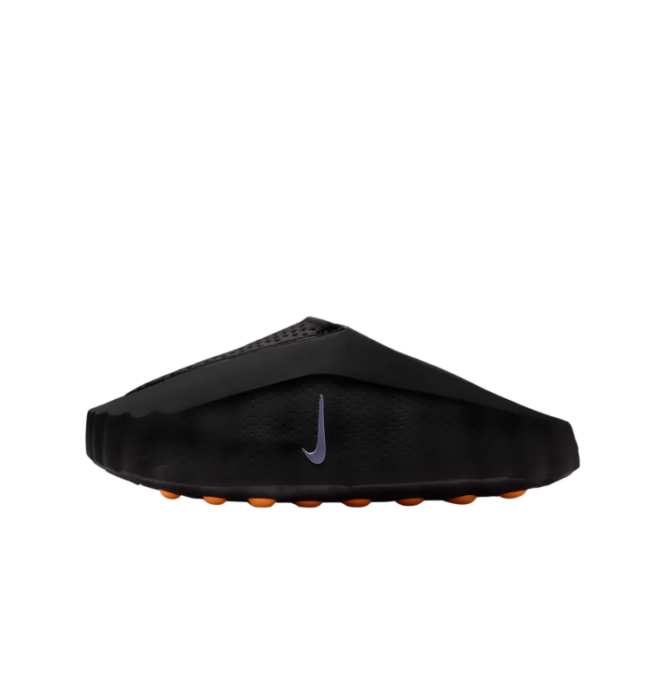 Nike Black Slip-On Mules with Orange Outsole Pods