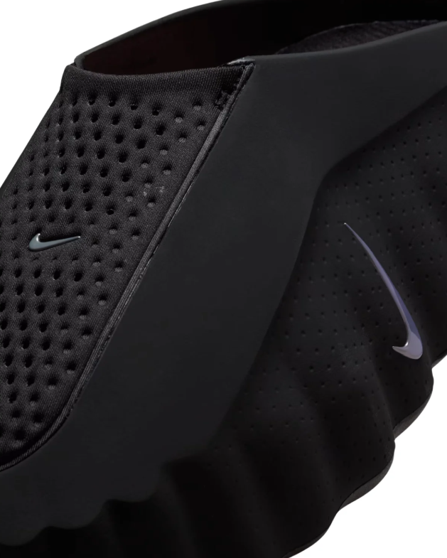 Nike Black Slip-On Mules with Orange Outsole Pods