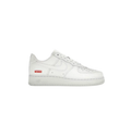 Nike White Low-Top Sneakers with Red Supreme Logo Detail