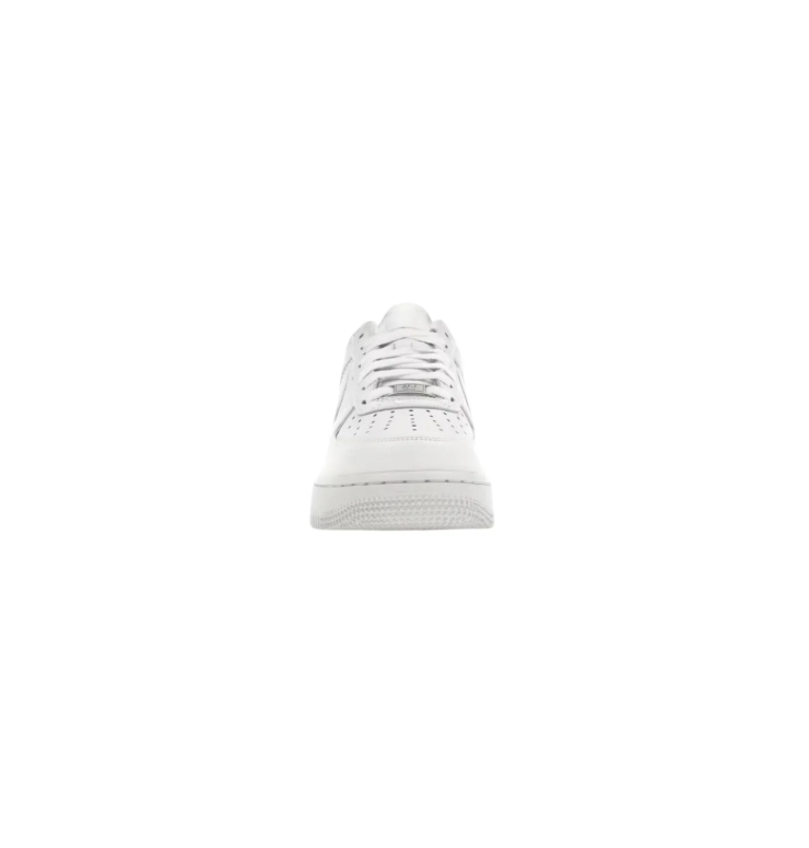 Nike White Low-Top Sneakers with Red Supreme Logo Detail