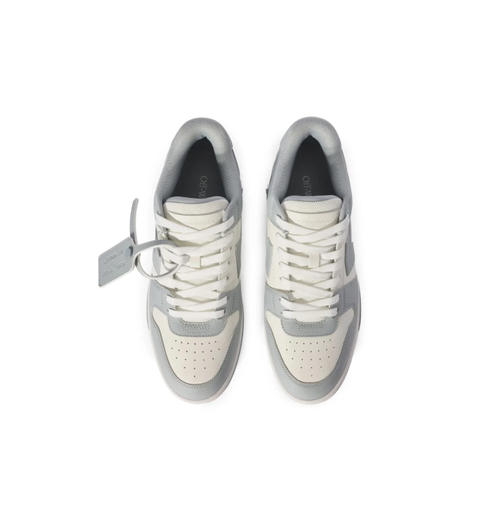 Off-White Gray and Cream Low-Top Sneakers with Arrow Logo