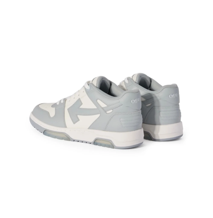 Off-White Gray and Cream Low-Top Sneakers with Arrow Logo