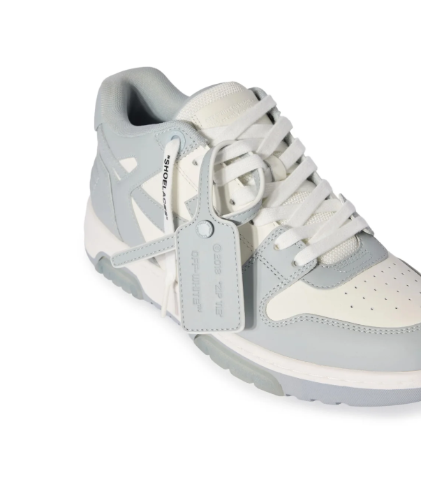 Off-White Gray and Cream Low-Top Sneakers with Arrow Logo