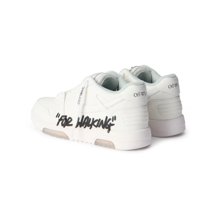 Off-White White Low-Top Sneakers with FOR WALKING Graphic