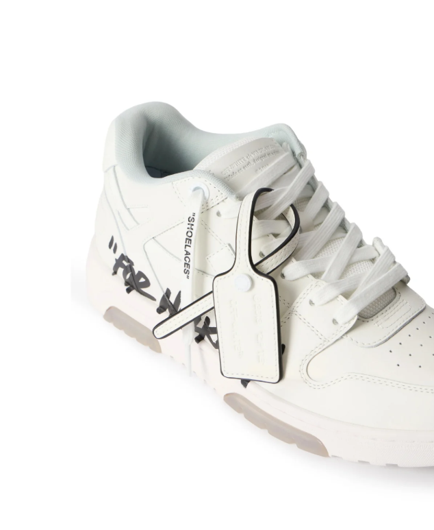 Off-White White Low-Top Sneakers with FOR WALKING Graphic