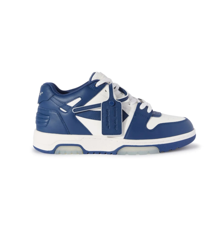 Off-White Blue and White Low-Top Sneakers with Arrow Logo