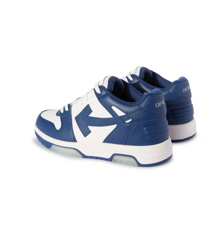 Off-White Blue and White Low-Top Sneakers with Arrow Logo