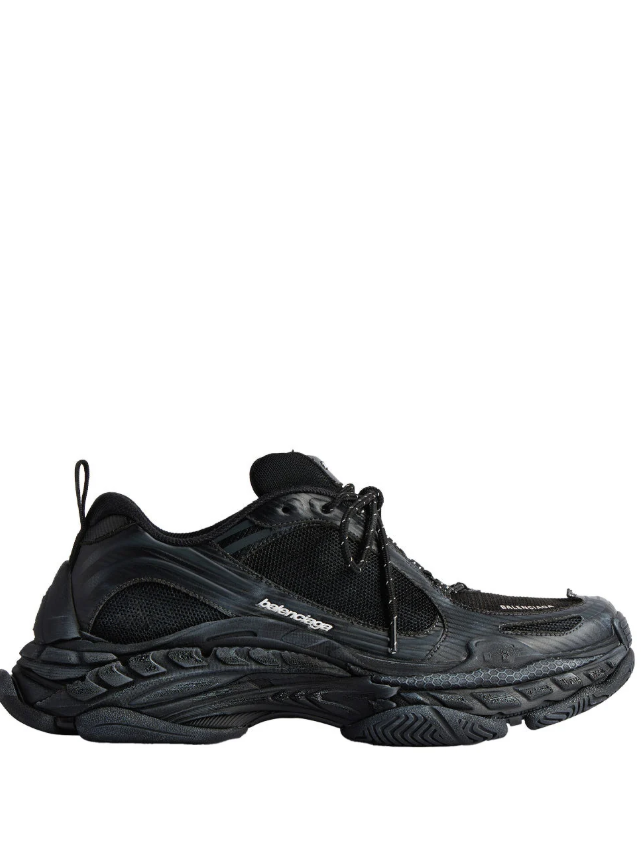 Balenciaga Triple S Black Sneakers with Sculpted Chunky Sole