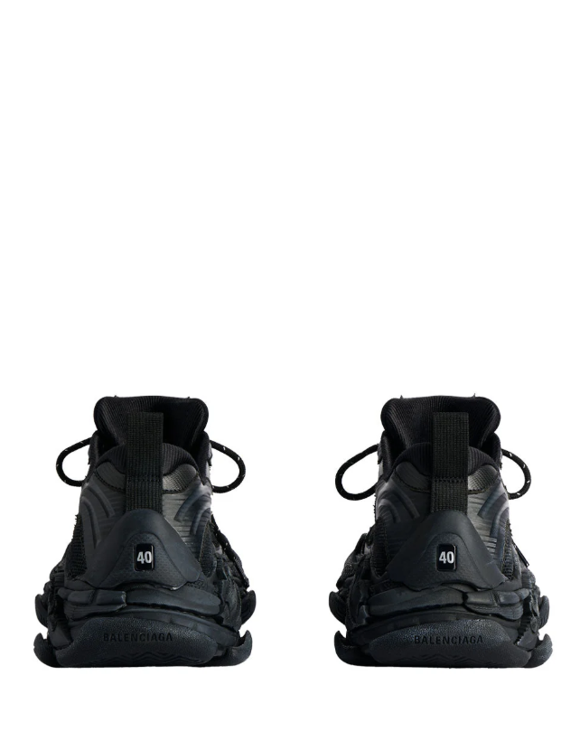Balenciaga Triple S Black Sneakers with Sculpted Chunky Sole