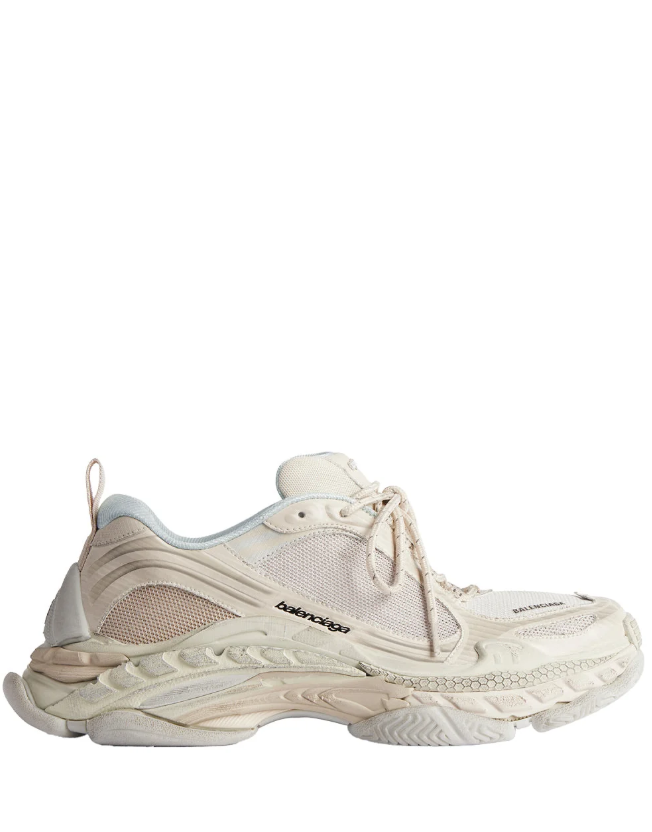 Balenciaga Cream and Beige Sneakers with Sculpted Chunky Sole