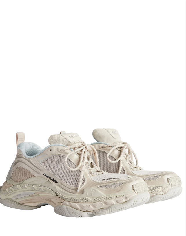 Balenciaga Cream and Beige Sneakers with Sculpted Chunky Sole