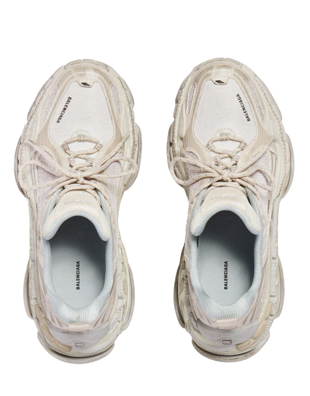 Balenciaga Cream and Beige Sneakers with Sculpted Chunky Sole