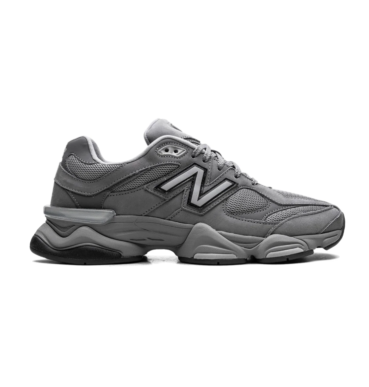 New Balance Dark Gray Mesh Sneakers with Sculpted Chunky Sole