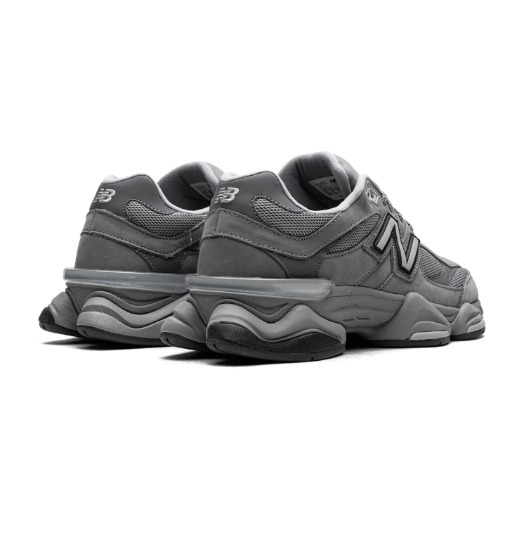 New Balance Dark Gray Mesh Sneakers with Sculpted Chunky Sole