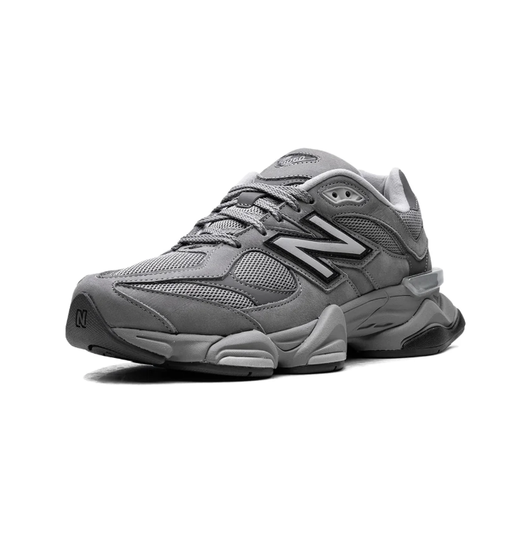 New Balance Dark Gray Mesh Sneakers with Sculpted Chunky Sole