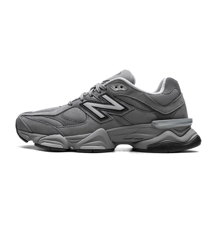 New Balance Dark Gray Mesh Sneakers with Sculpted Chunky Sole