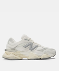New Balance White and Silver Sneakers with Cream Sculpted Sole