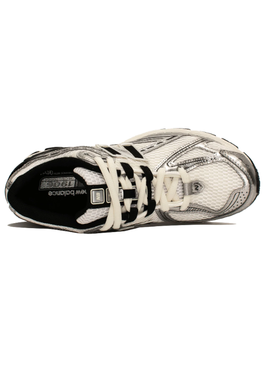 New Balance 1906R White and Silver Sneakers with Black Accents