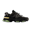 New Balance Black Mesh Sneakers with Lime Green and Yellow Accents