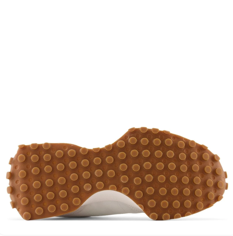 New Balance Cream Sneakers with Leopard-Print N Logo and Gum Sole