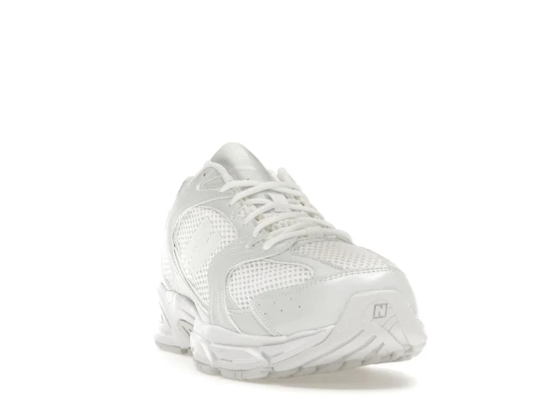New Balance All-White Mesh Sneakers with Tonal N Logo