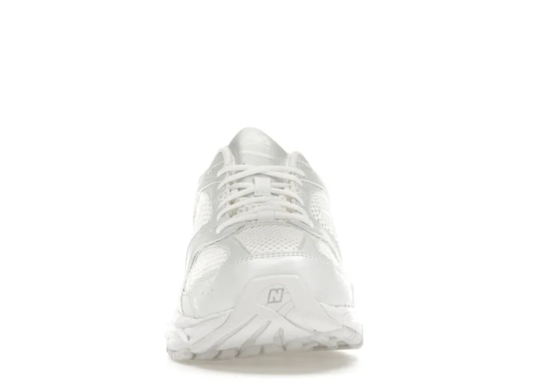 New Balance All-White Mesh Sneakers with Tonal N Logo