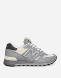 New Balance 1300 Gray and Cream Sneakers with Black Heel Tabs