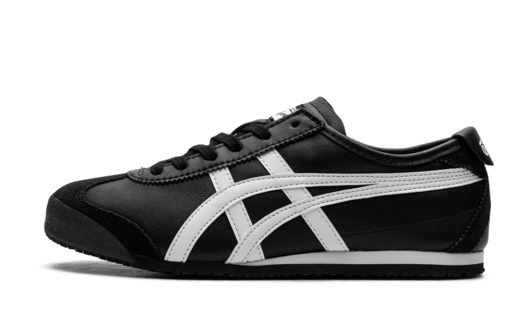 Onitsuka Tiger Black Low-Top Sneakers with White Stripes