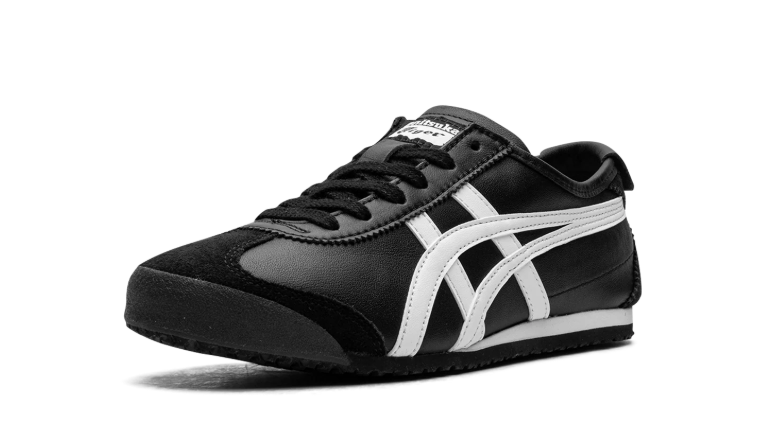 Onitsuka Tiger Black Low-Top Sneakers with White Stripes