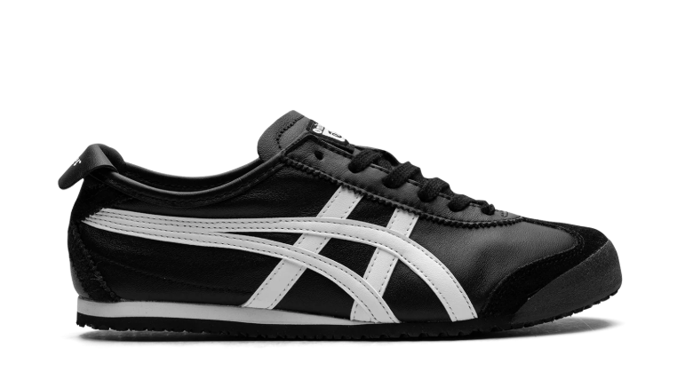 Onitsuka Tiger Black Low-Top Sneakers with White Stripes