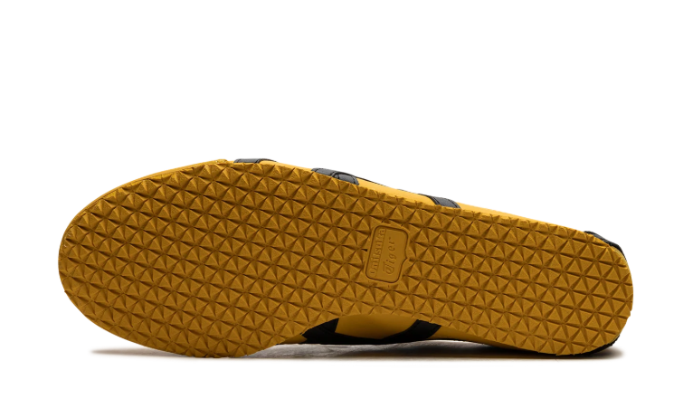 Onitsuka Tiger Yellow Low-Top Sneakers with Black Stripes