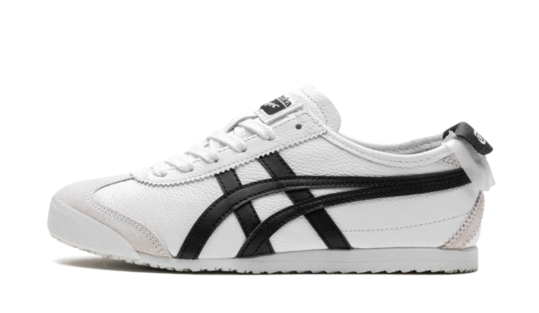 Onitsuka Tiger White Low-Top Sneakers with Black Stripes