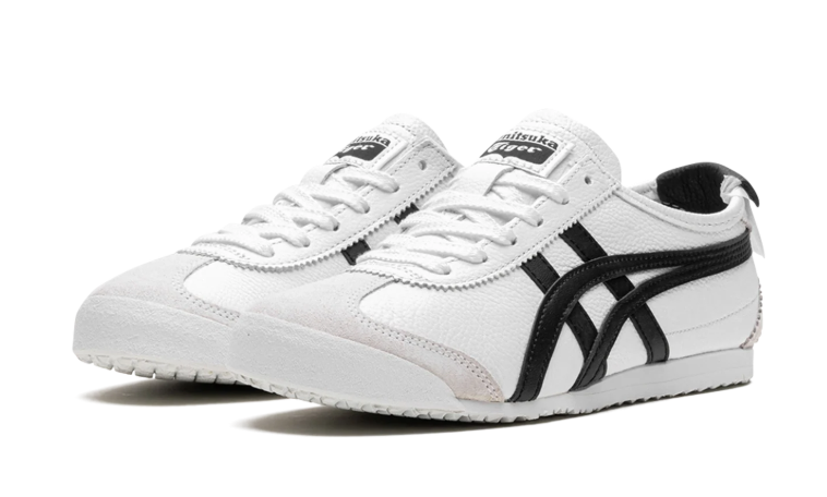 Onitsuka Tiger White Low-Top Sneakers with Black Stripes