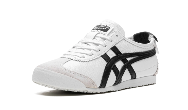 Onitsuka Tiger White Low-Top Sneakers with Black Stripes