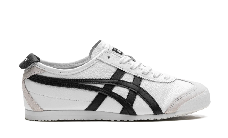 Onitsuka Tiger White Low-Top Sneakers with Black Stripes