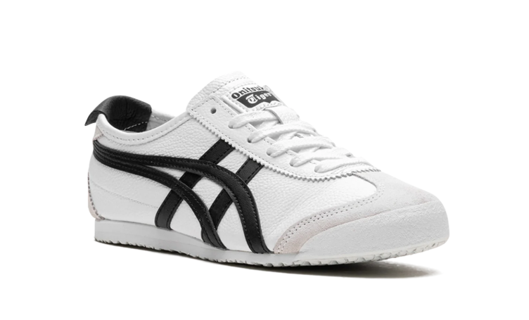 Onitsuka Tiger White Low-Top Sneakers with Black Stripes